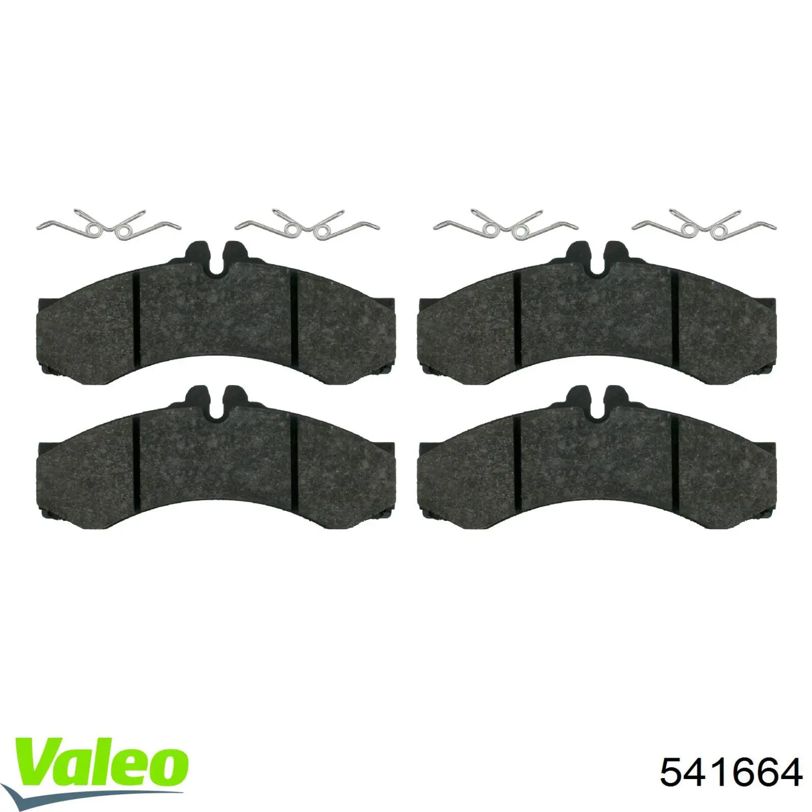 Передние тормозные колодки 541664 VALEO