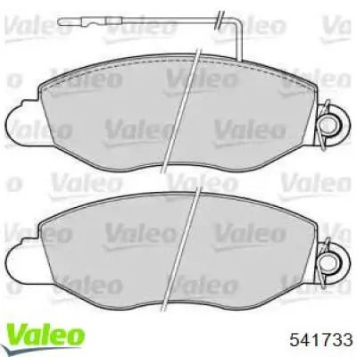 Передние тормозные колодки 541733 VALEO