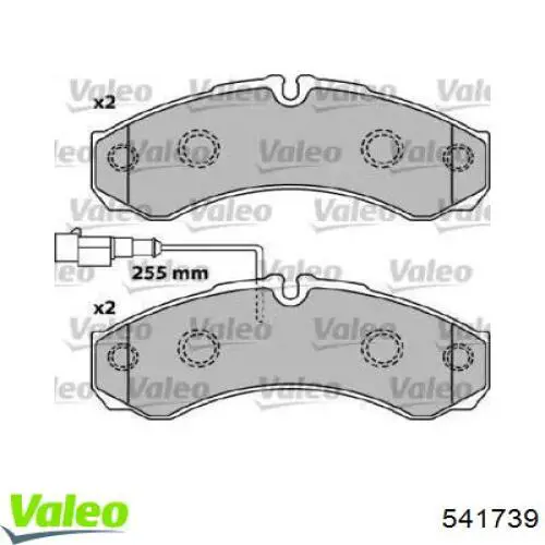 Передние тормозные колодки 541739 VALEO