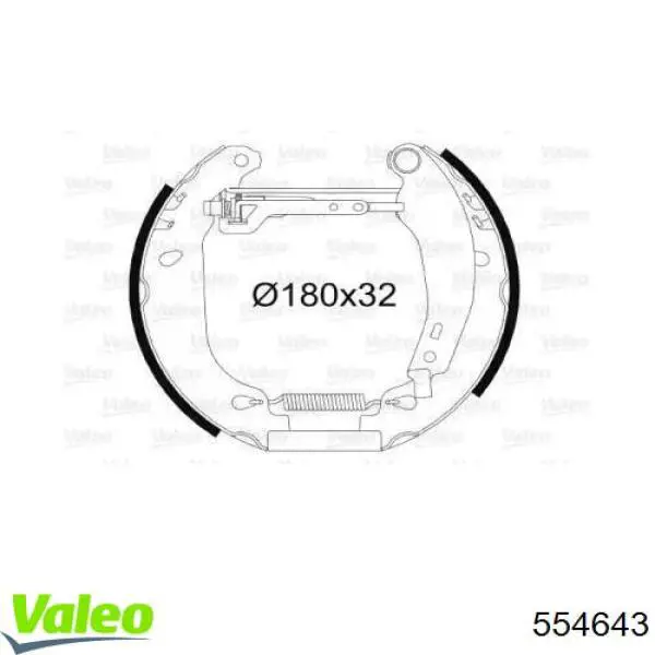 42415V Peugeot/Citroen sapatas do freio traseiras de tambor