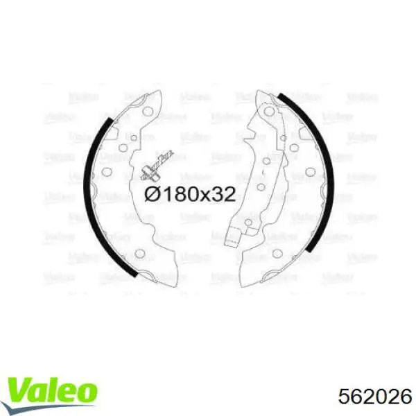 Задние барабанные колодки 562026 VALEO