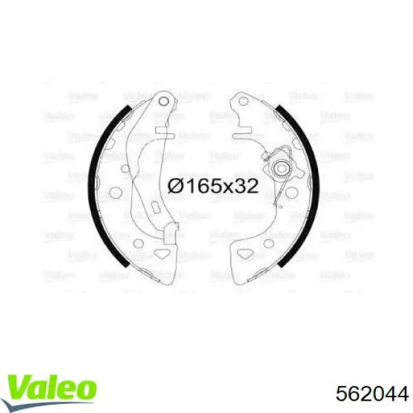 Задние барабанные колодки 562044 VALEO