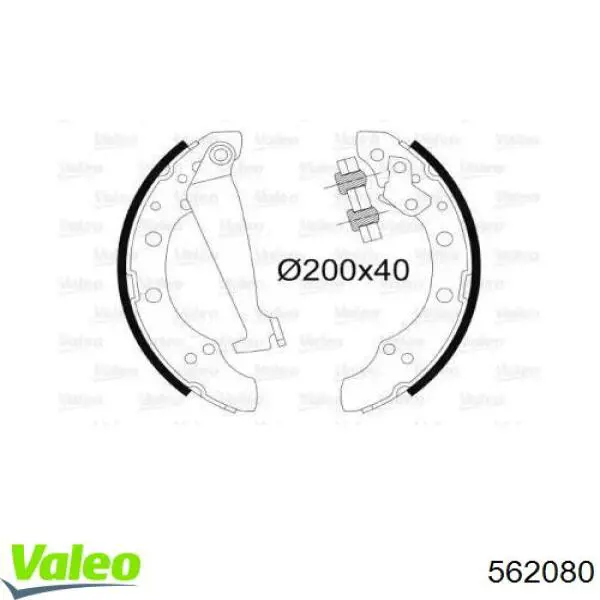 Колодки тормозные задние барабанные VALEO 562080