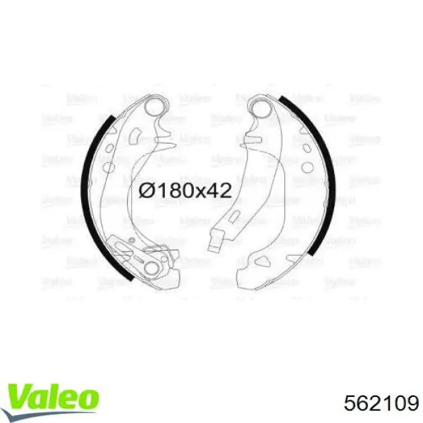 Задние барабанные колодки 562109 VALEO