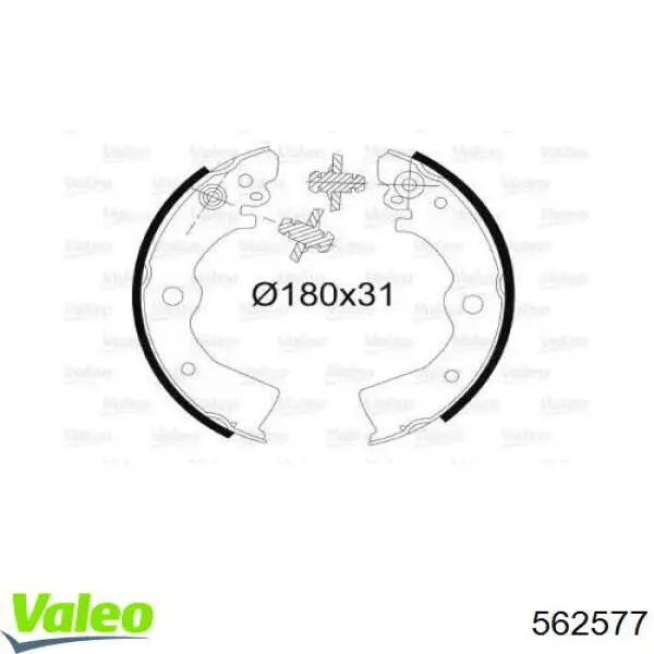 Задние барабанные колодки 562577 VALEO