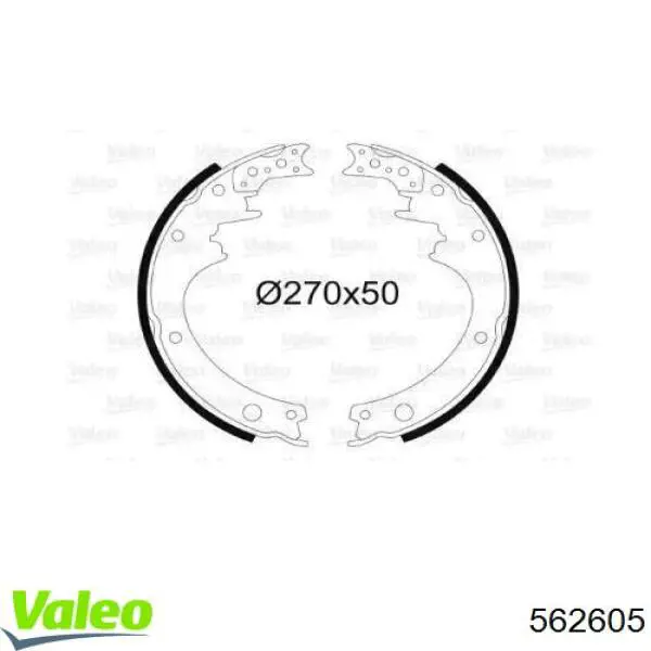 Задние барабанные колодки 562605 VALEO