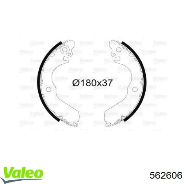 Колодки тормозные задние барабанные VALEO 562606