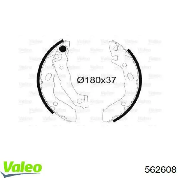 Задние барабанные колодки 562608 VALEO