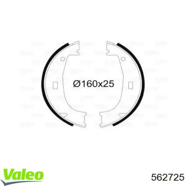 Колодки ручника 562725 VALEO