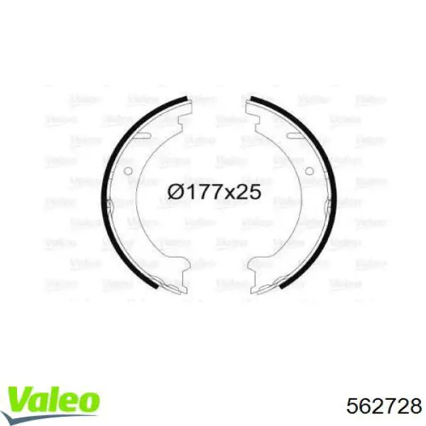 Колодки ручника 562728 VALEO