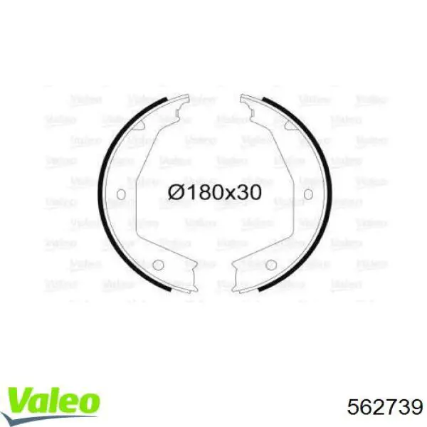 Колодки ручника 562739 VALEO