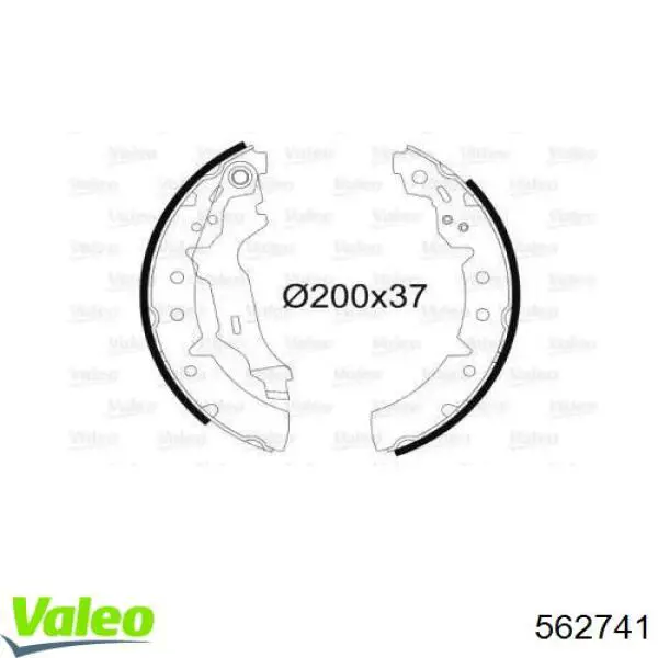 Задние барабанные колодки 562741 VALEO