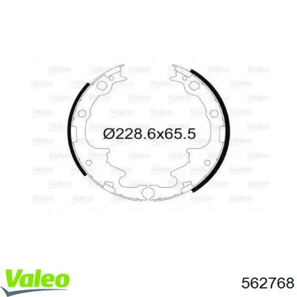 Задние барабанные колодки 562768 VALEO