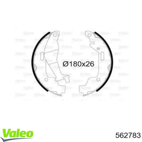 Задние барабанные колодки 562783 VALEO