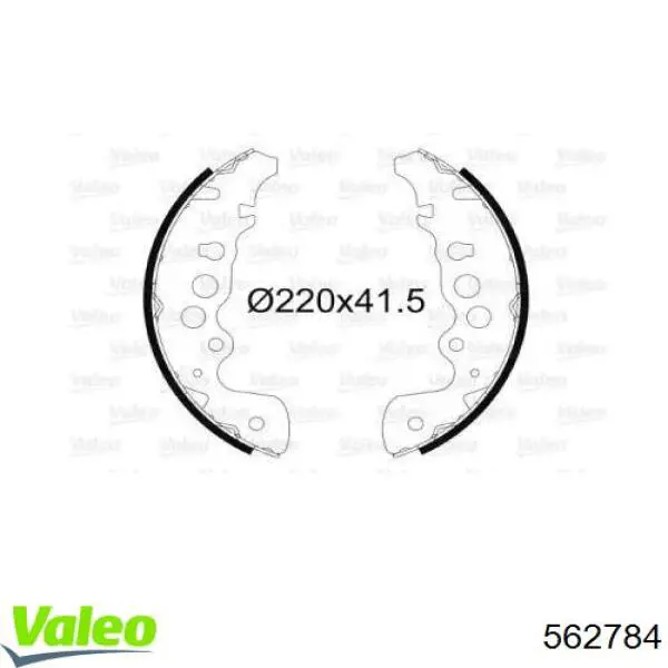 Задние барабанные колодки 562784 VALEO