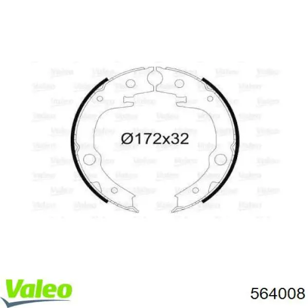 Колодки ручника 564008 VALEO