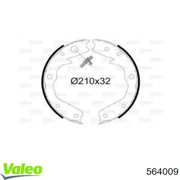 Колодки ручника 564009 VALEO