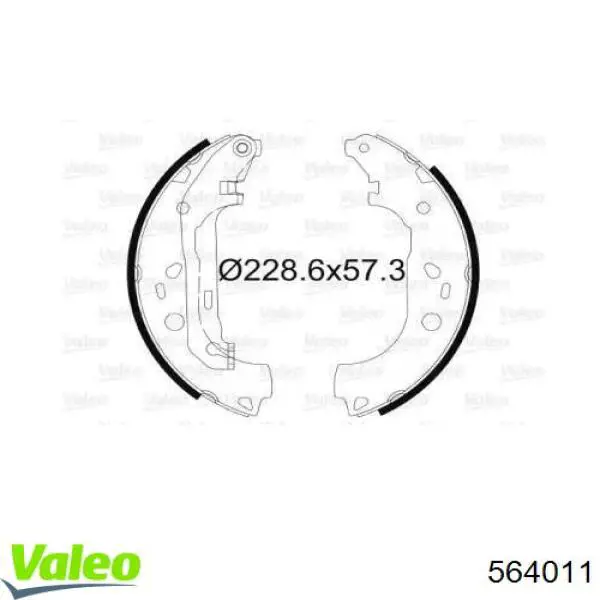 Задние барабанные колодки 564011 VALEO