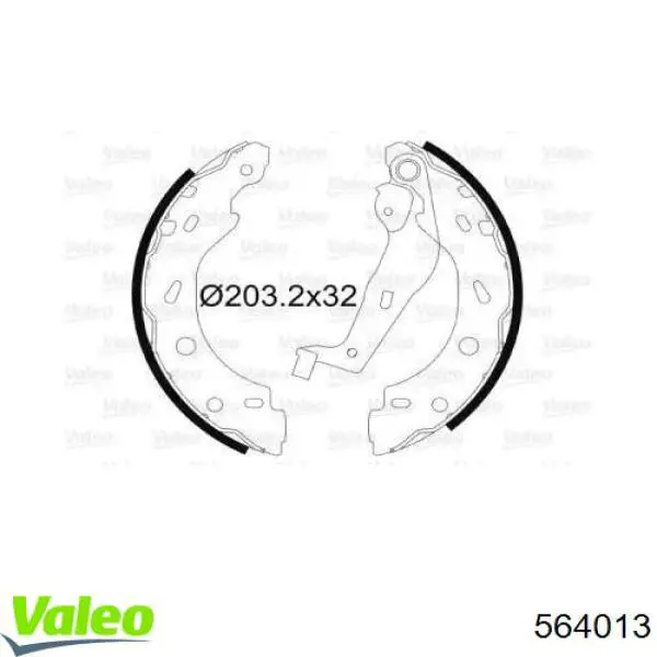 Задние барабанные колодки 564013 VALEO