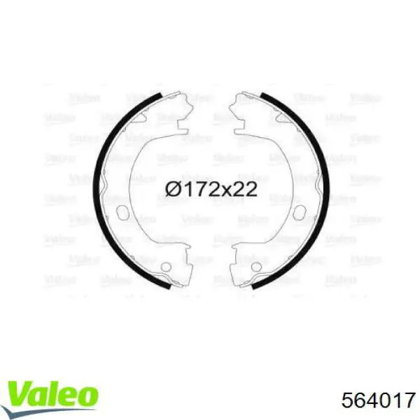 Колодки ручника 564017 VALEO