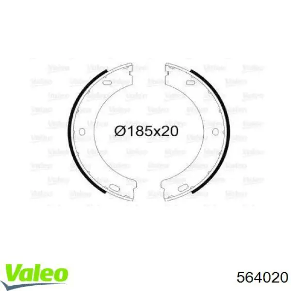 Колодки ручника 564020 VALEO