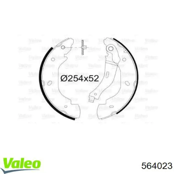 Задние барабанные колодки 564023 VALEO