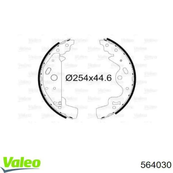 Задние барабанные колодки 564030 VALEO