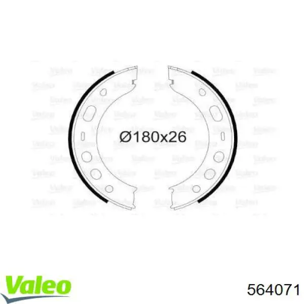 Колодки ручника 564071 VALEO