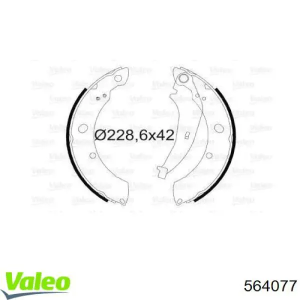 Задние барабанные колодки 564077 VALEO