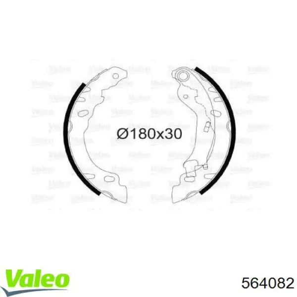 Задние барабанные колодки 564082 VALEO