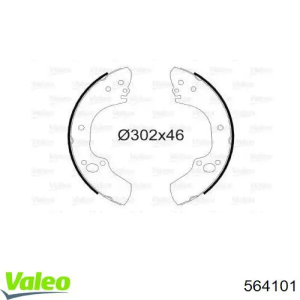 Задние барабанные колодки 564101 VALEO