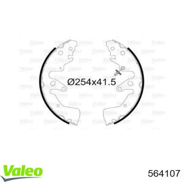 Задние барабанные колодки 564107 VALEO