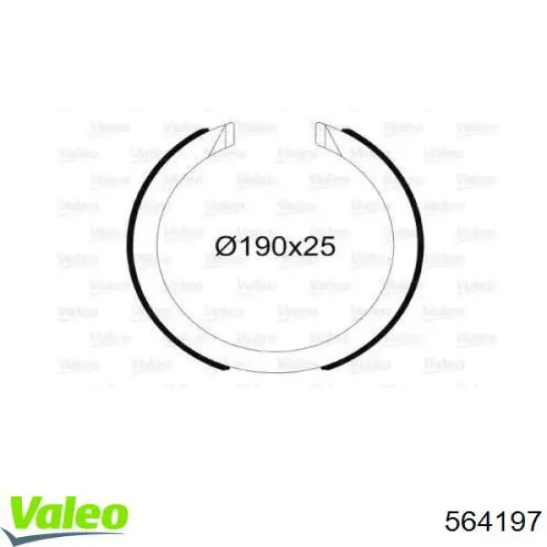 Колодки ручника 564197 VALEO