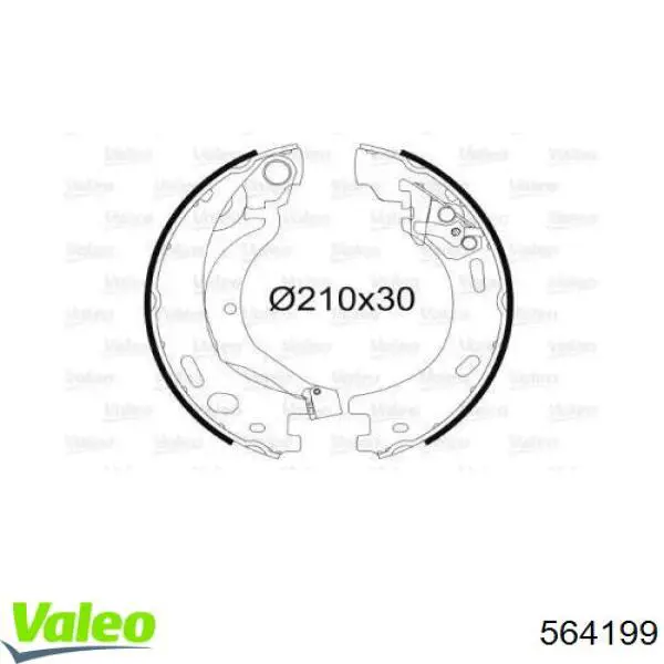 Колодки ручника 564199 VALEO