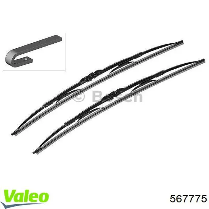 567775 VALEO Щетка стеклоочистителя лобового стекла, пассажирская