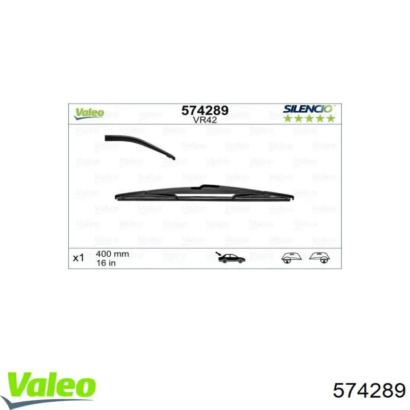 дворник заднего стекла VALEO 574289 цена, от 8.58 USD