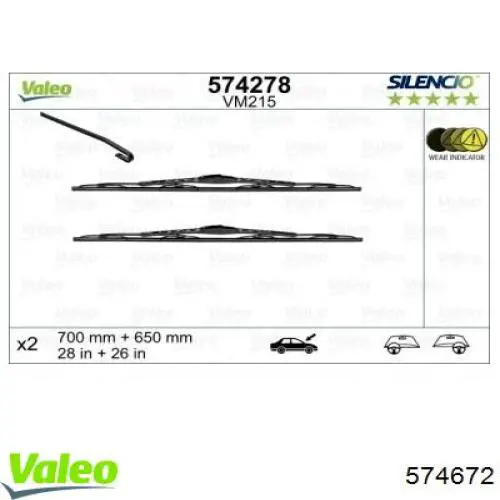 Дворники VALEO 574672 цена, от 25.56 USD