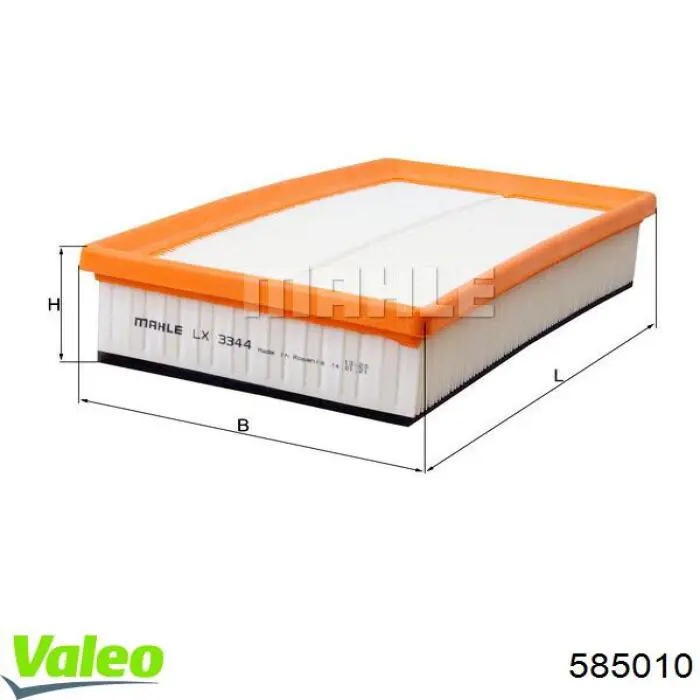 585010 VALEO Воздушный фильтр двигателя