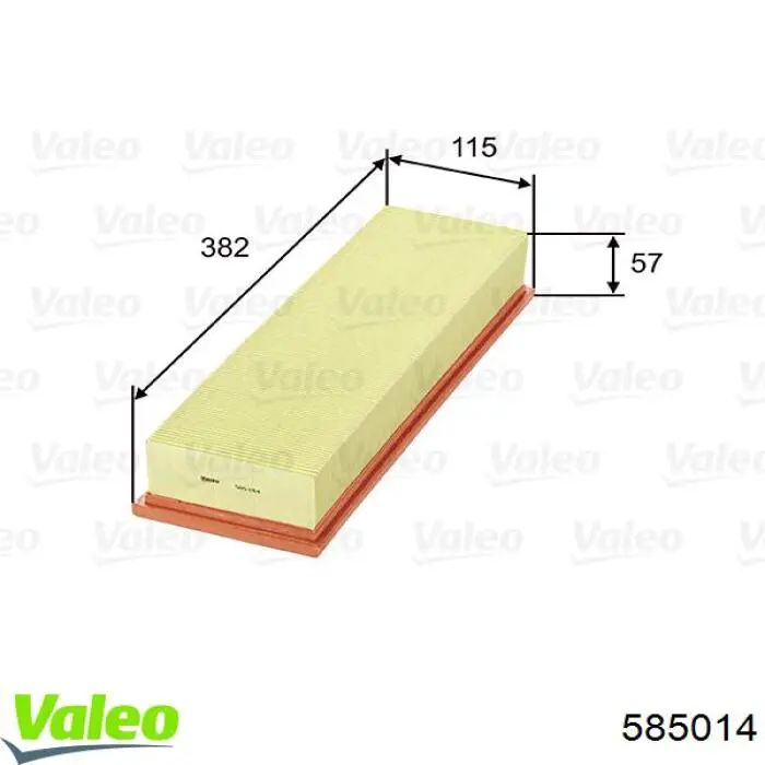 585014 VALEO Воздушный фильтр двигателя