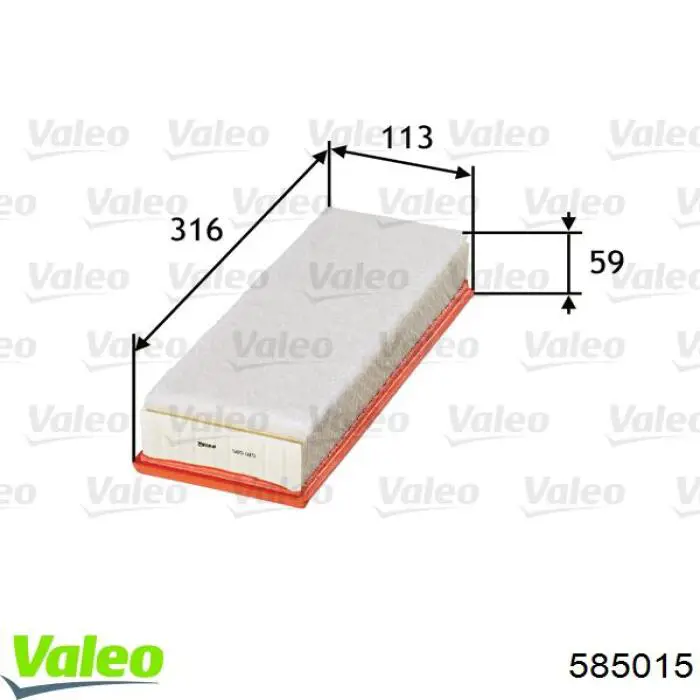 Элемент воздушного фильтра VALEO 585015 цена, от 7.22 USD
