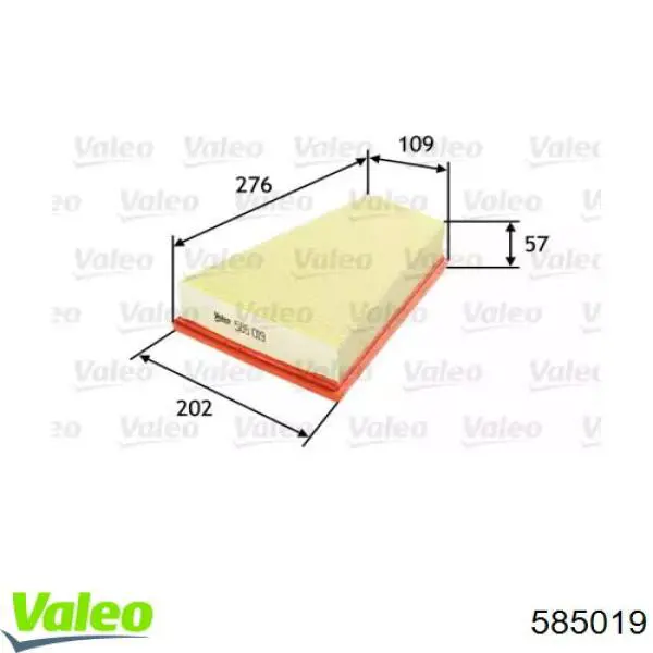 Воздушный фильтр 585019 VALEO