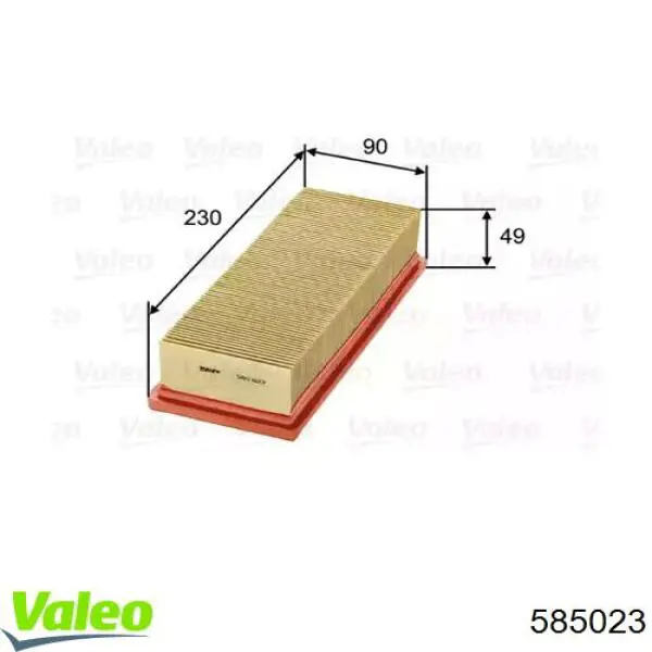 Воздушный фильтр 585023 VALEO