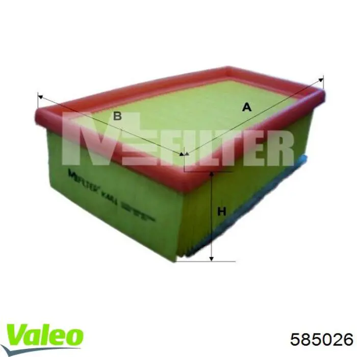 Элемент воздушного фильтра VALEO 585026 цена, от 5.54 USD