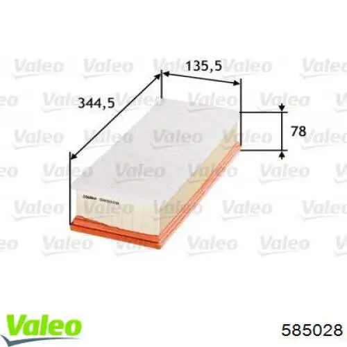 585028 VALEO Воздушный фильтр двигателя
