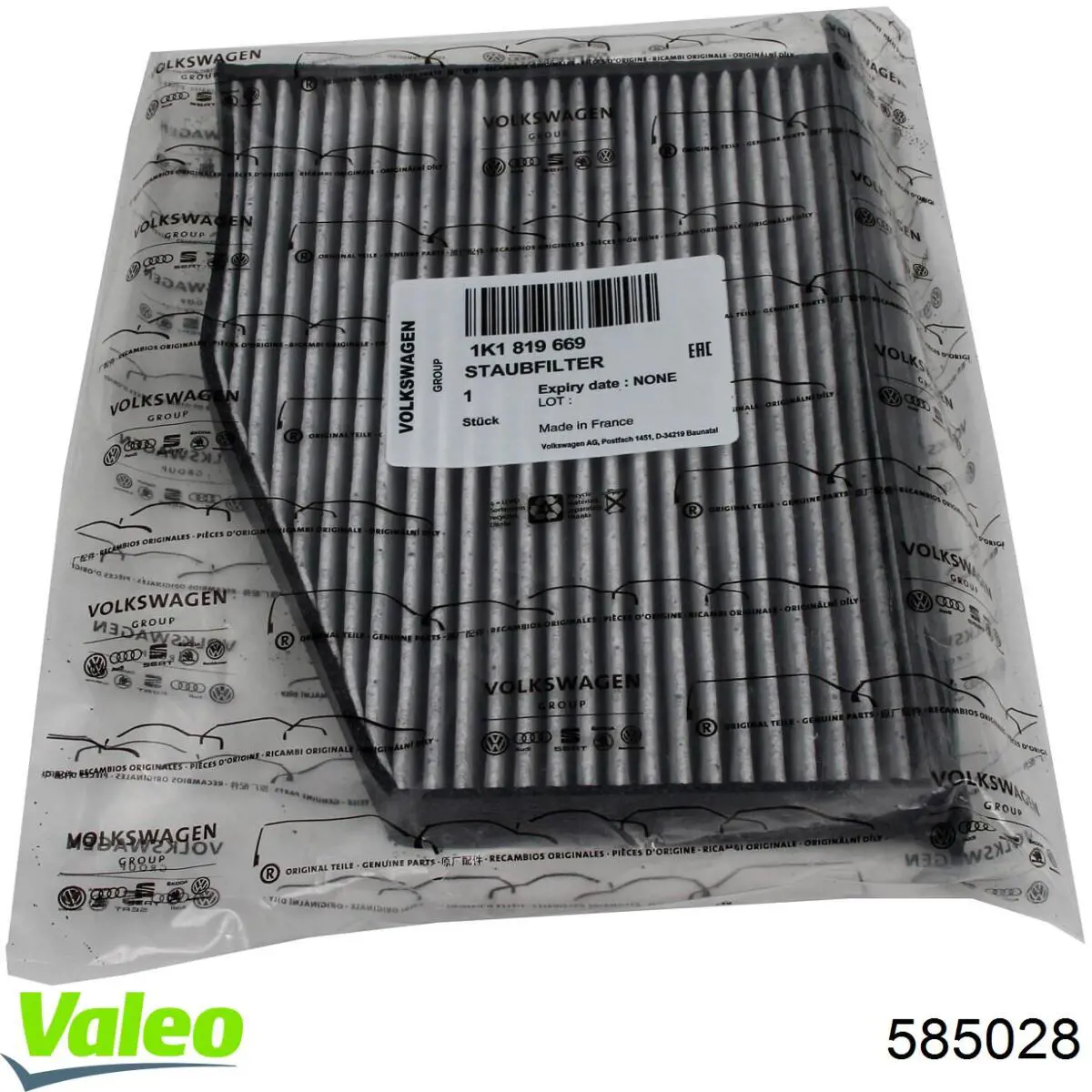 Воздушный фильтр 585028 VALEO