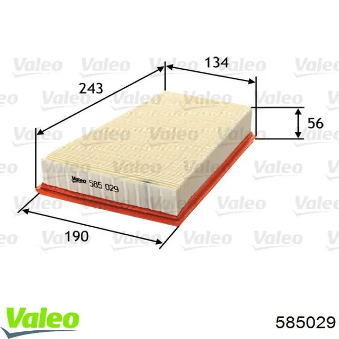 Воздушный фильтр 585029 VALEO