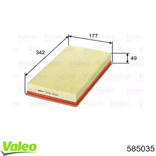 Воздушный фильтр 585035 VALEO