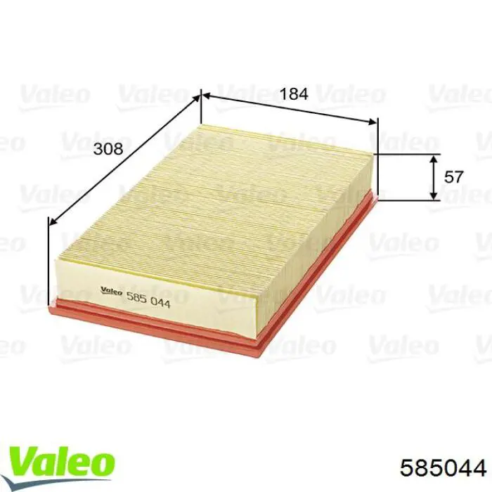 585044 VALEO Воздушный фильтр двигателя