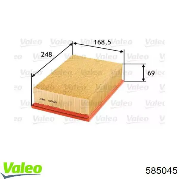 585045 VALEO воздушный фильтр