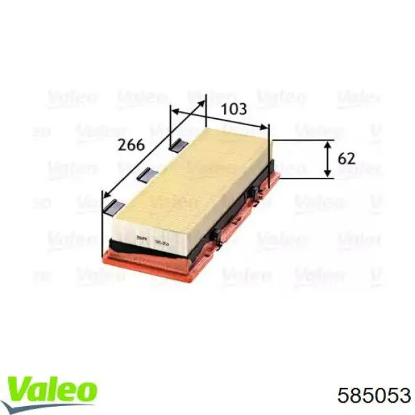 585053 VALEO воздушный фильтр